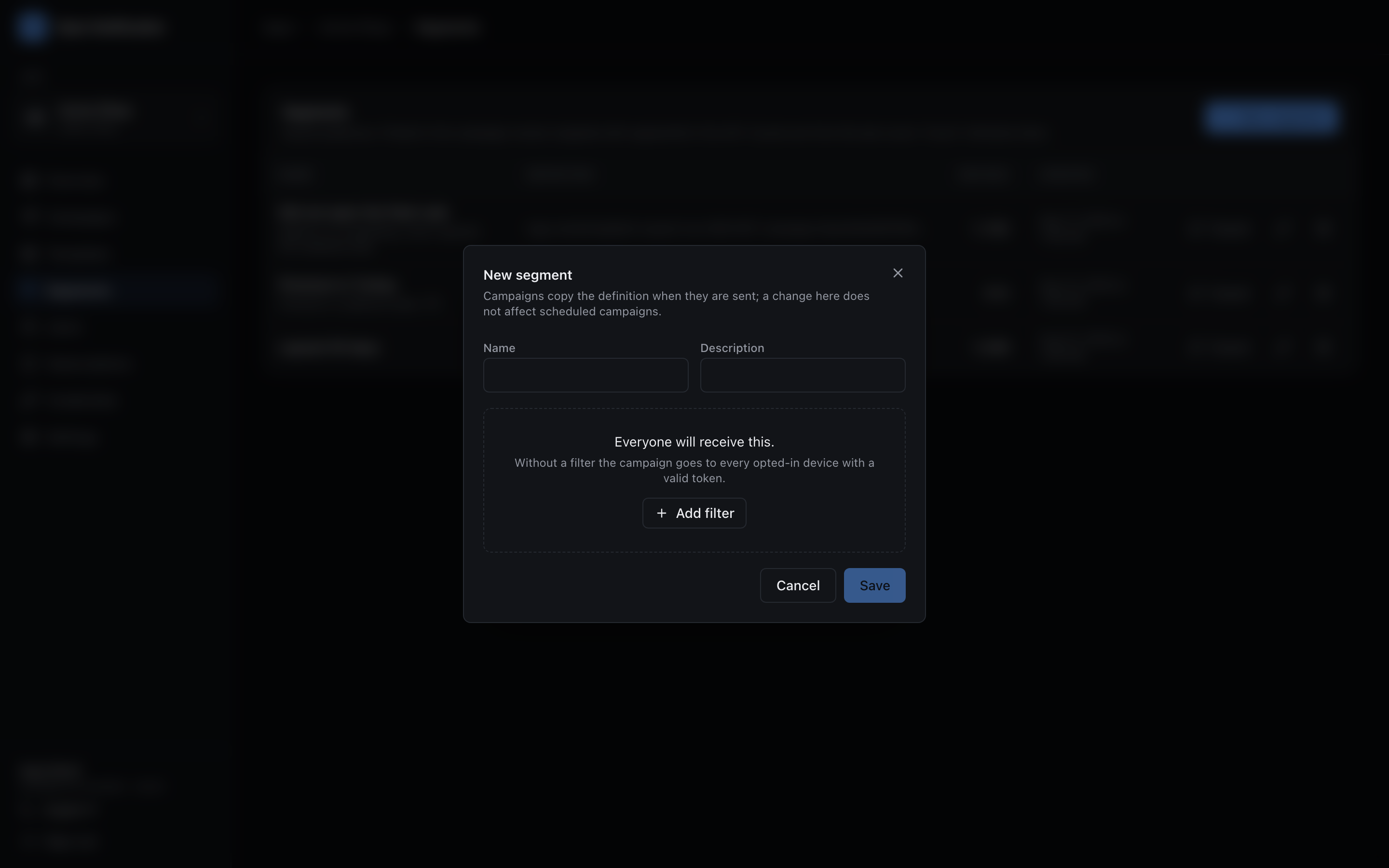 The segment editor